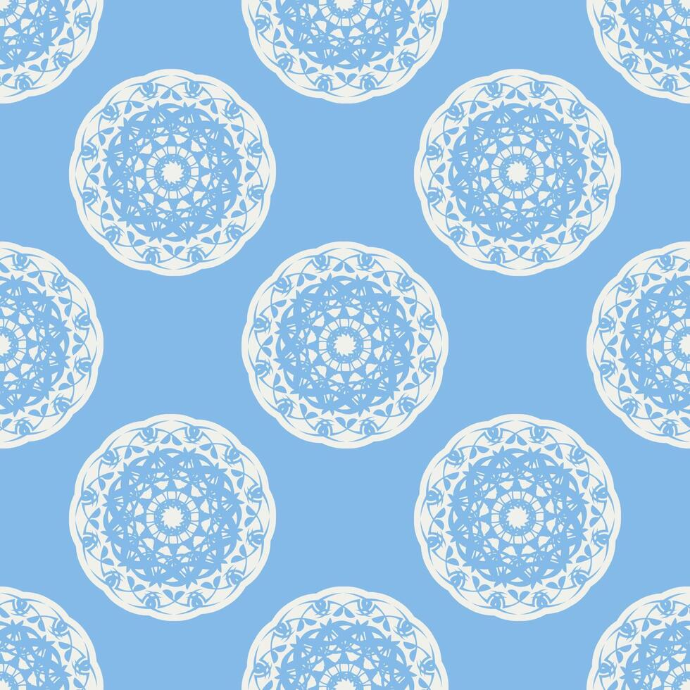 Quatrefoil geometric seamless pattern, background, vector illustration in mint blue, soft turquoise color and white.