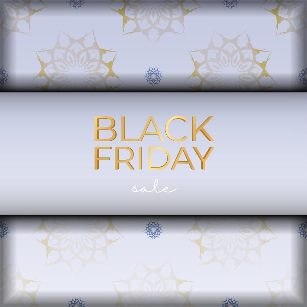 Festive Baner Black Friday in beige color with a luxurious pattern vector