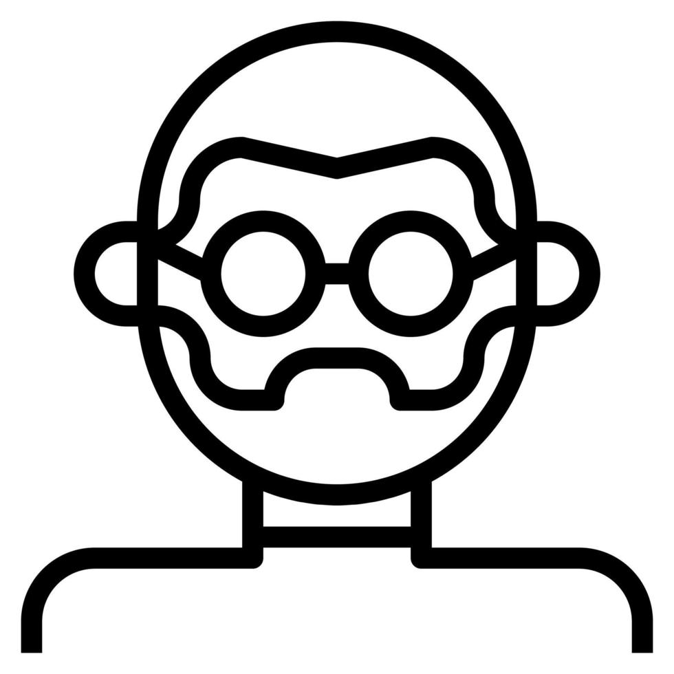 nerd avatar steve jobs hombre calvo gafas clip art icono vector