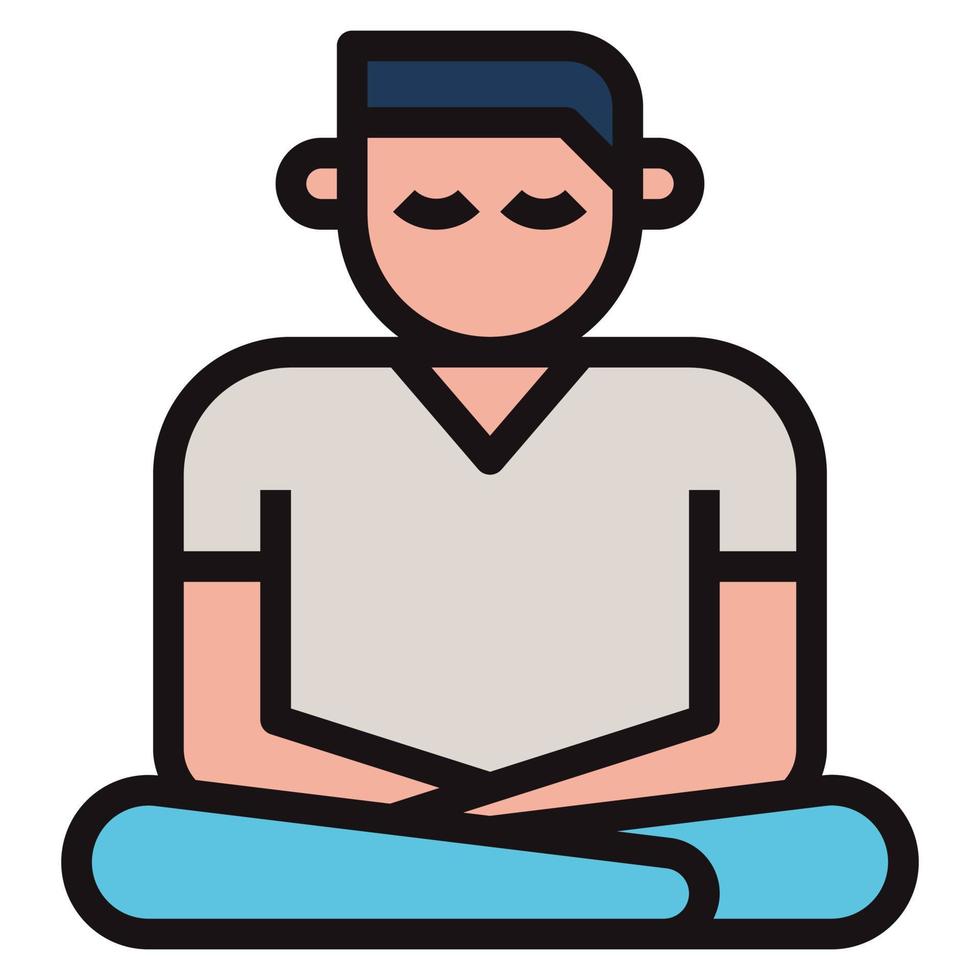 meditation clip art icon vector