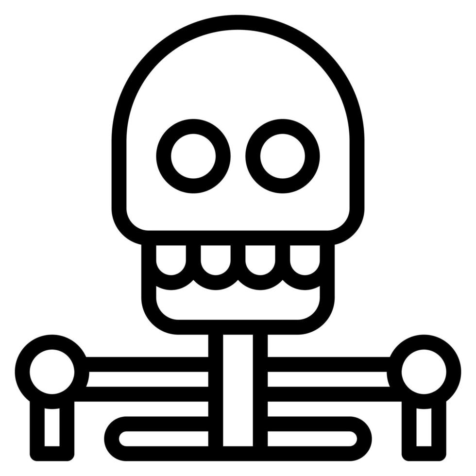 esqueleto cráneo halloween fantasma horror espeluznante humano clip art icono vector