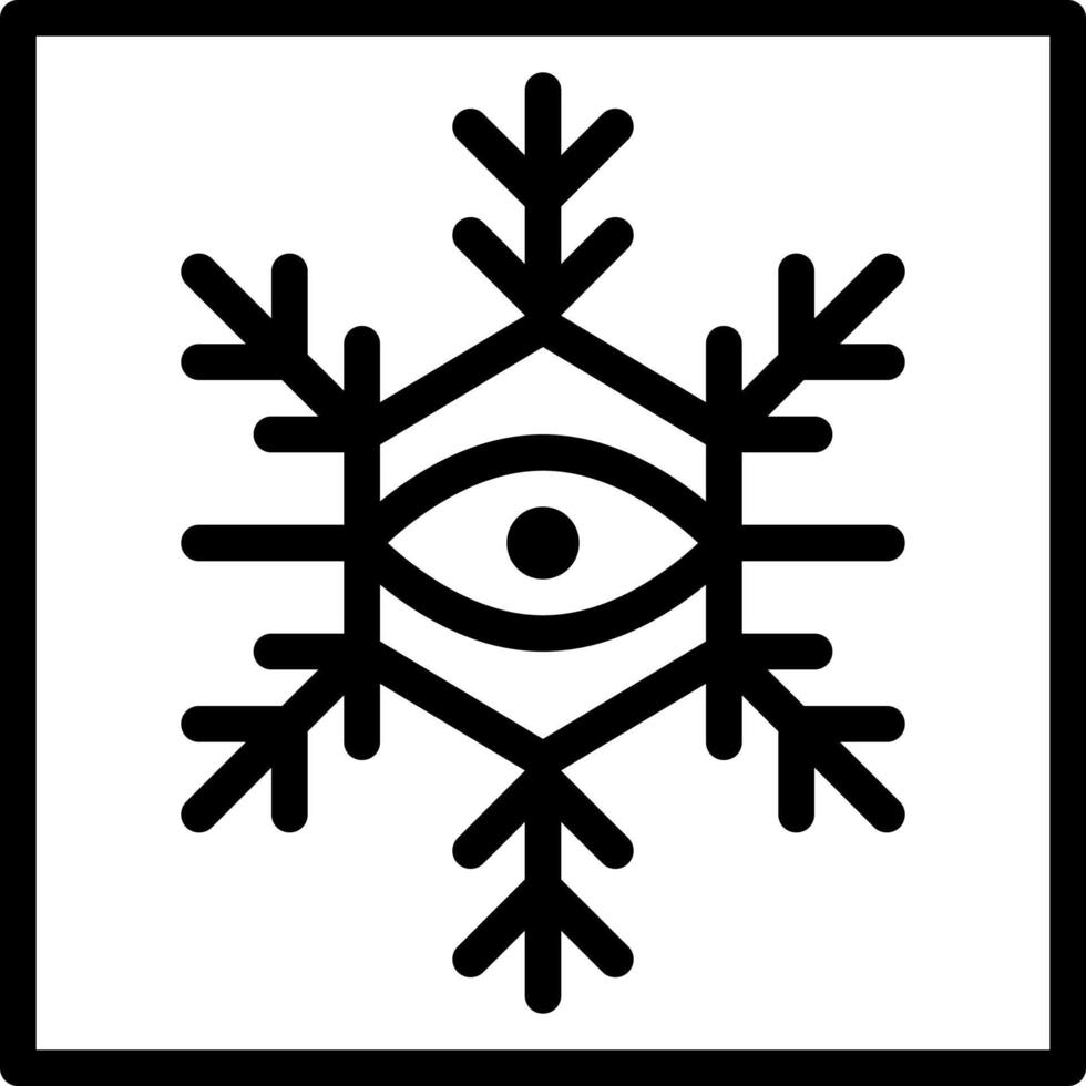 Snowflake Abstract Geometric Polygon Eye clip art icon vector