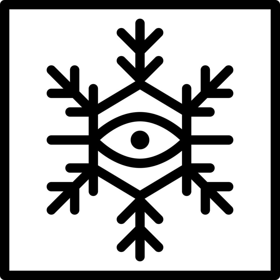 icono de arte de clip de ojo de polígono geométrico abstracto de copo de nieve vector