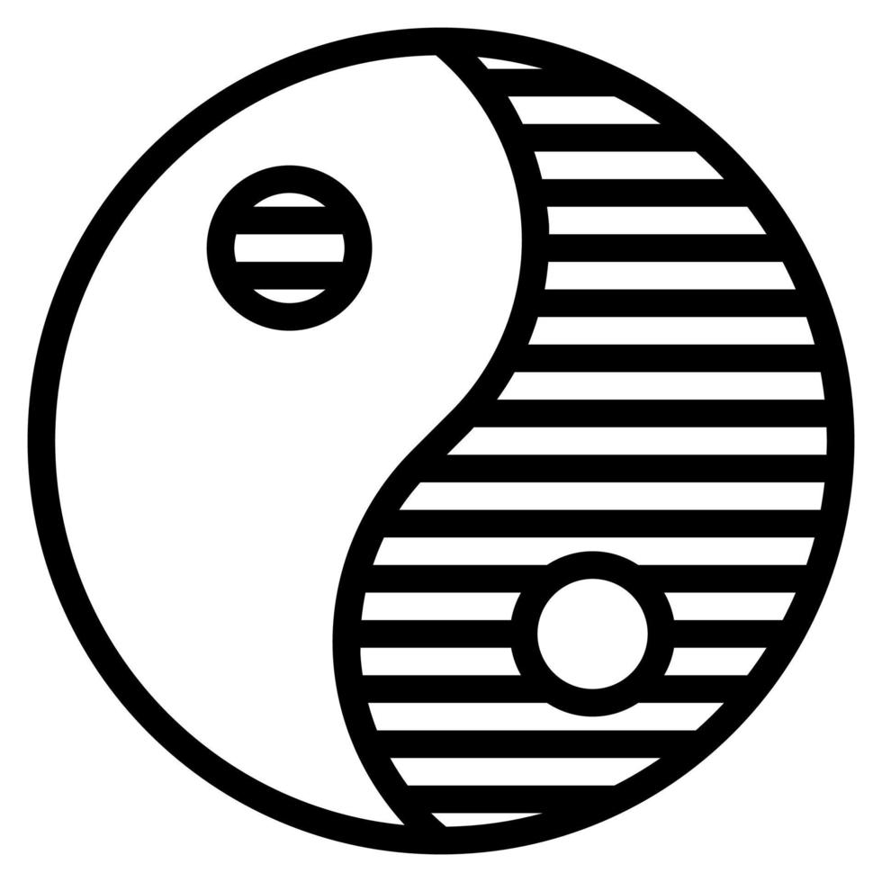 icono de imágenes prediseñadas yin vector