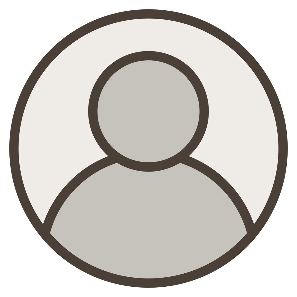 Human Avatar User UI Account Round clip art icon vector