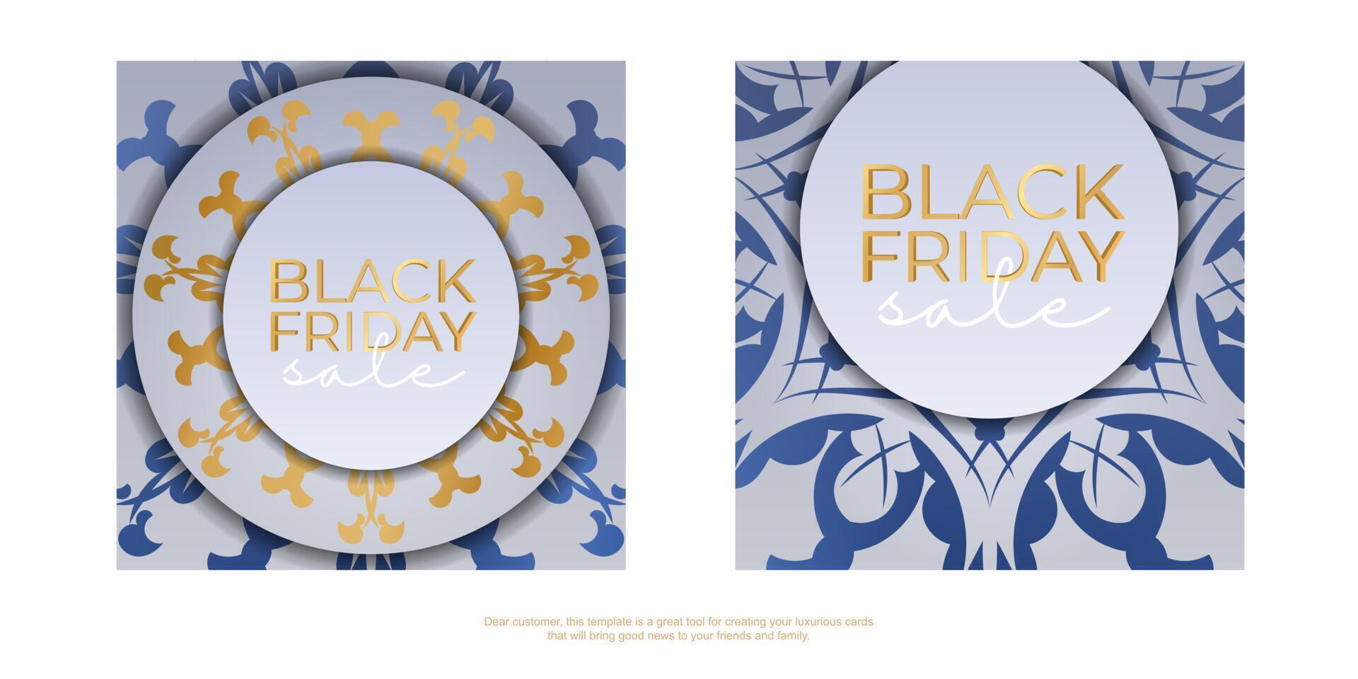 Celebration Baner For Black Friday in beige color with geometric pattern vector