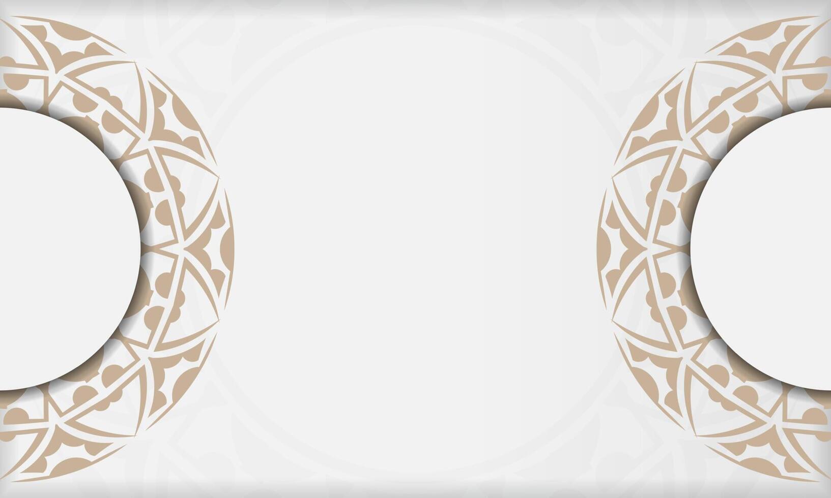 Two circular frames with ornate designs on a white background vector