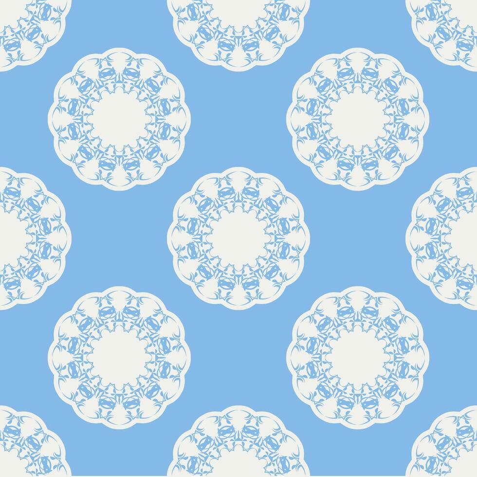 Quatrefoil geometric seamless pattern, background, vector illustration in mint blue, soft turquoise color and white.