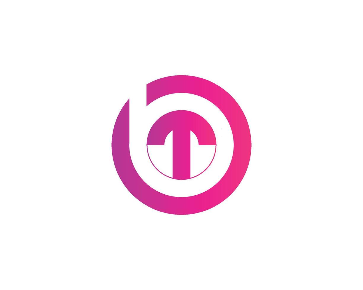 BT TB logo design vector template