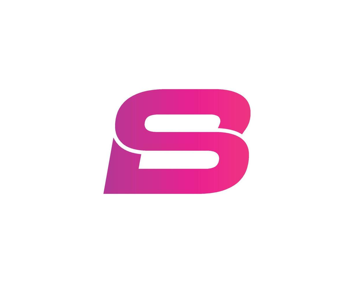 plantilla de vector de diseño de logotipo bs sb