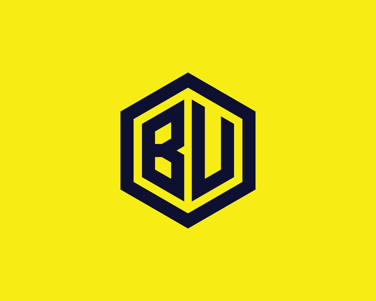 plantilla de vector de diseño de logotipo bu ub