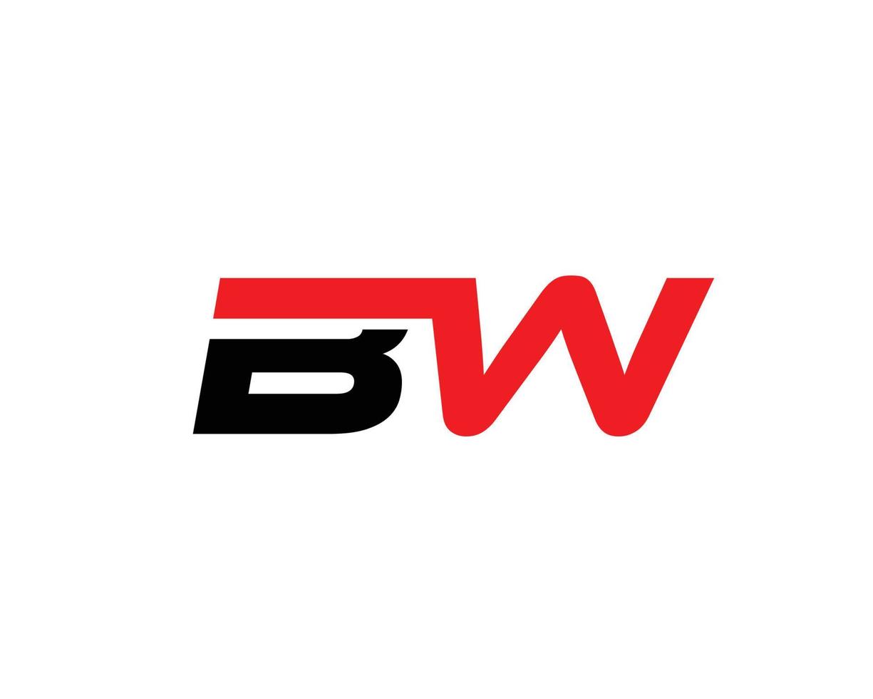 BW WB logo design vector template