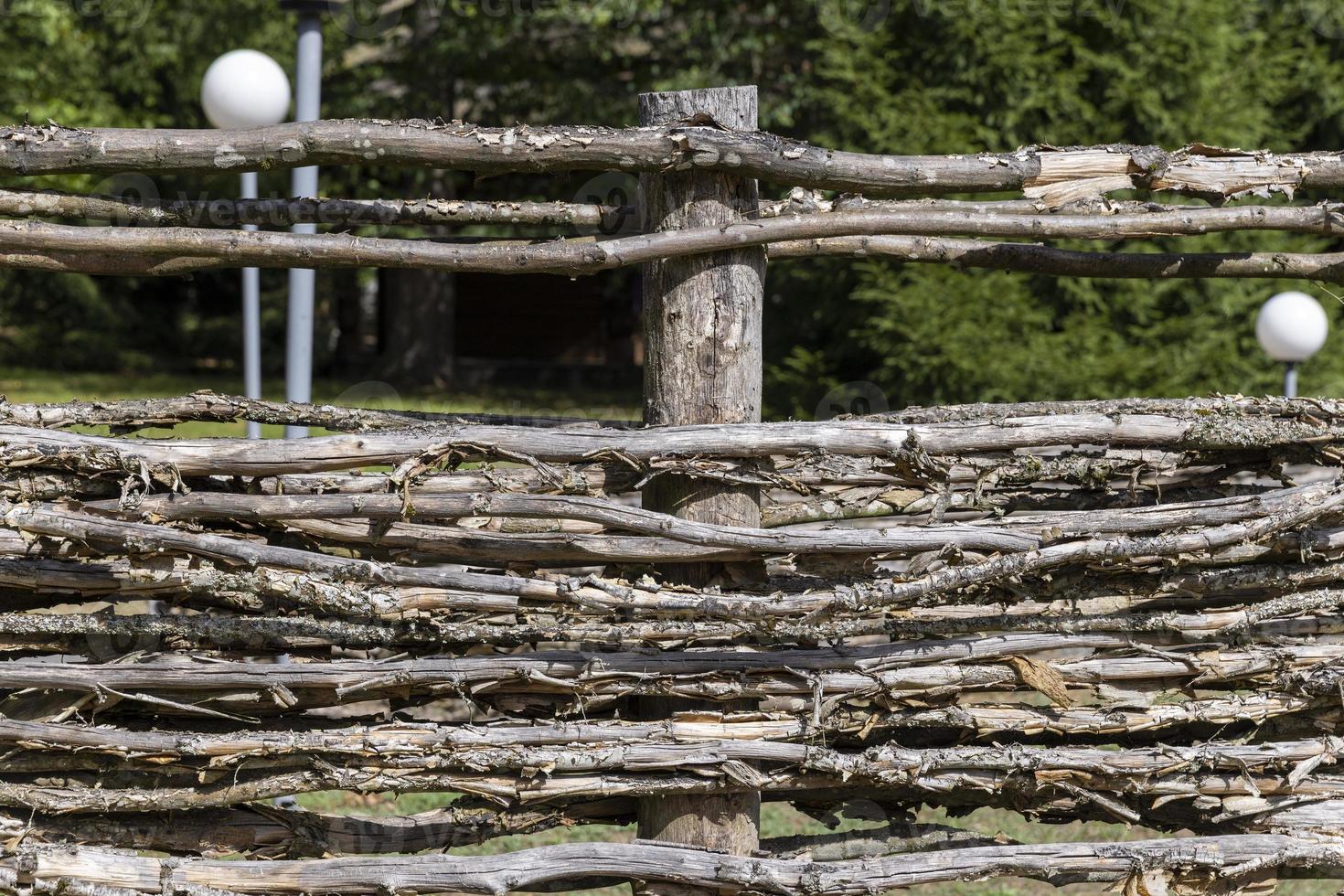 Wooden fence for security photo