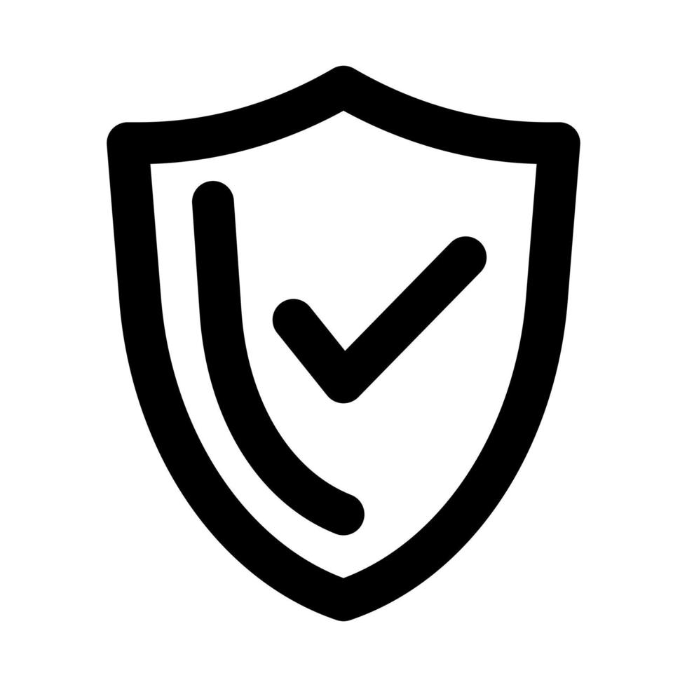 Shield icon with check mark vector
