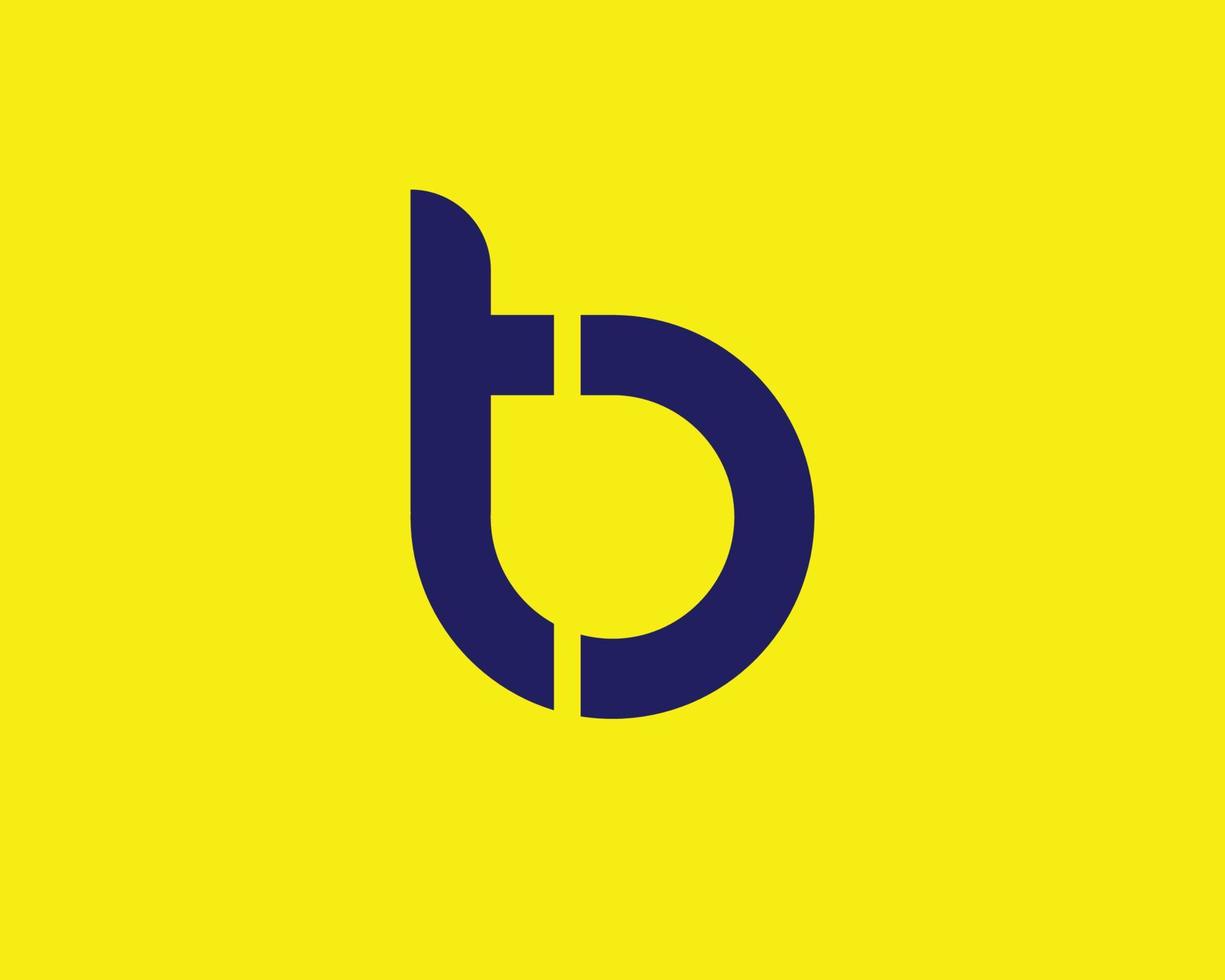 plantilla de vector de diseño de logotipo bt tb