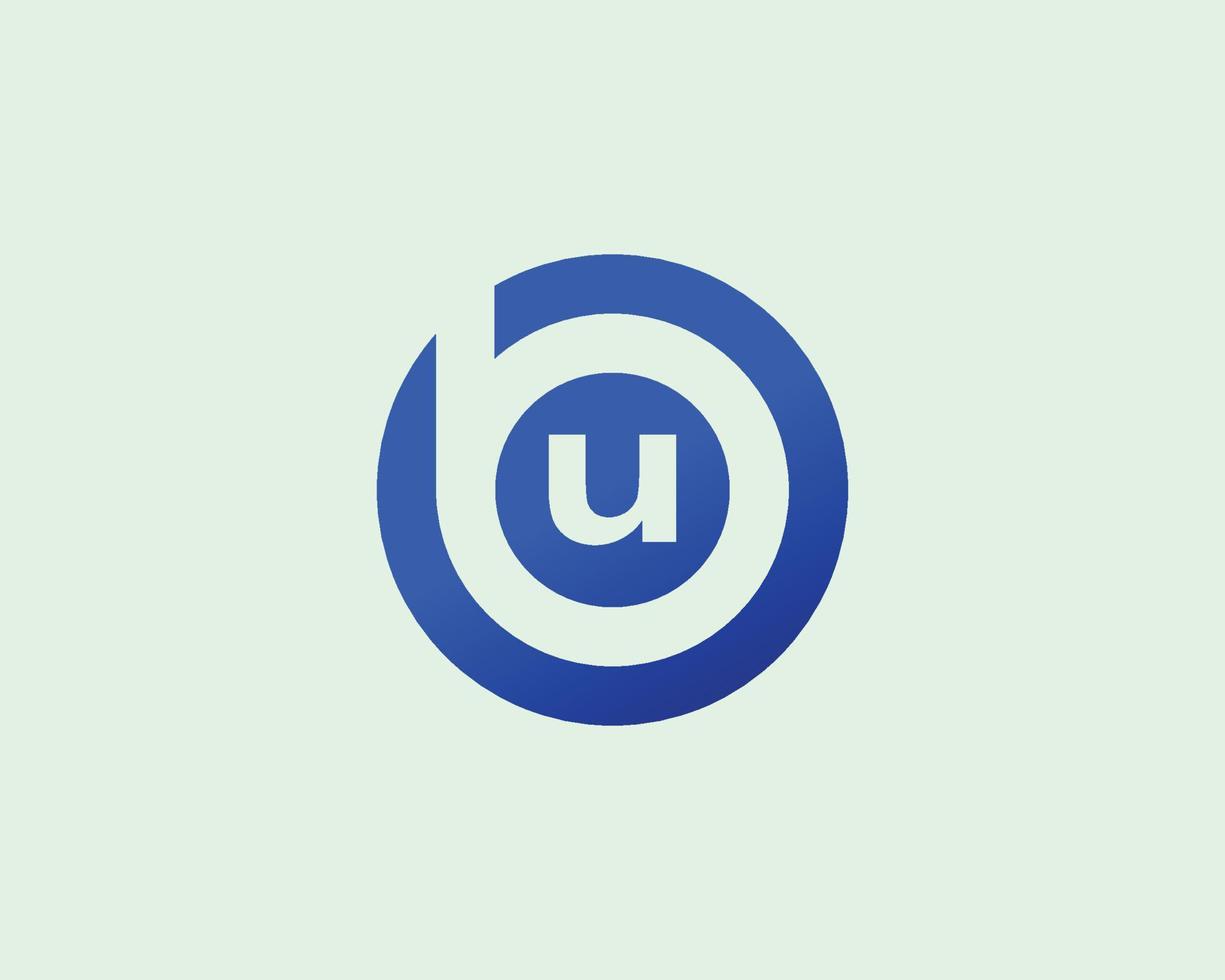 plantilla de vector de diseño de logotipo bu ub