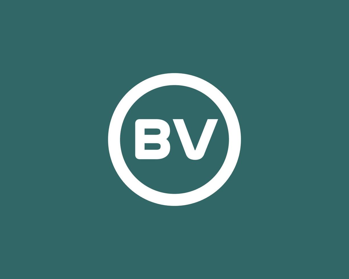 plantilla de vector de diseño de logotipo bv vb