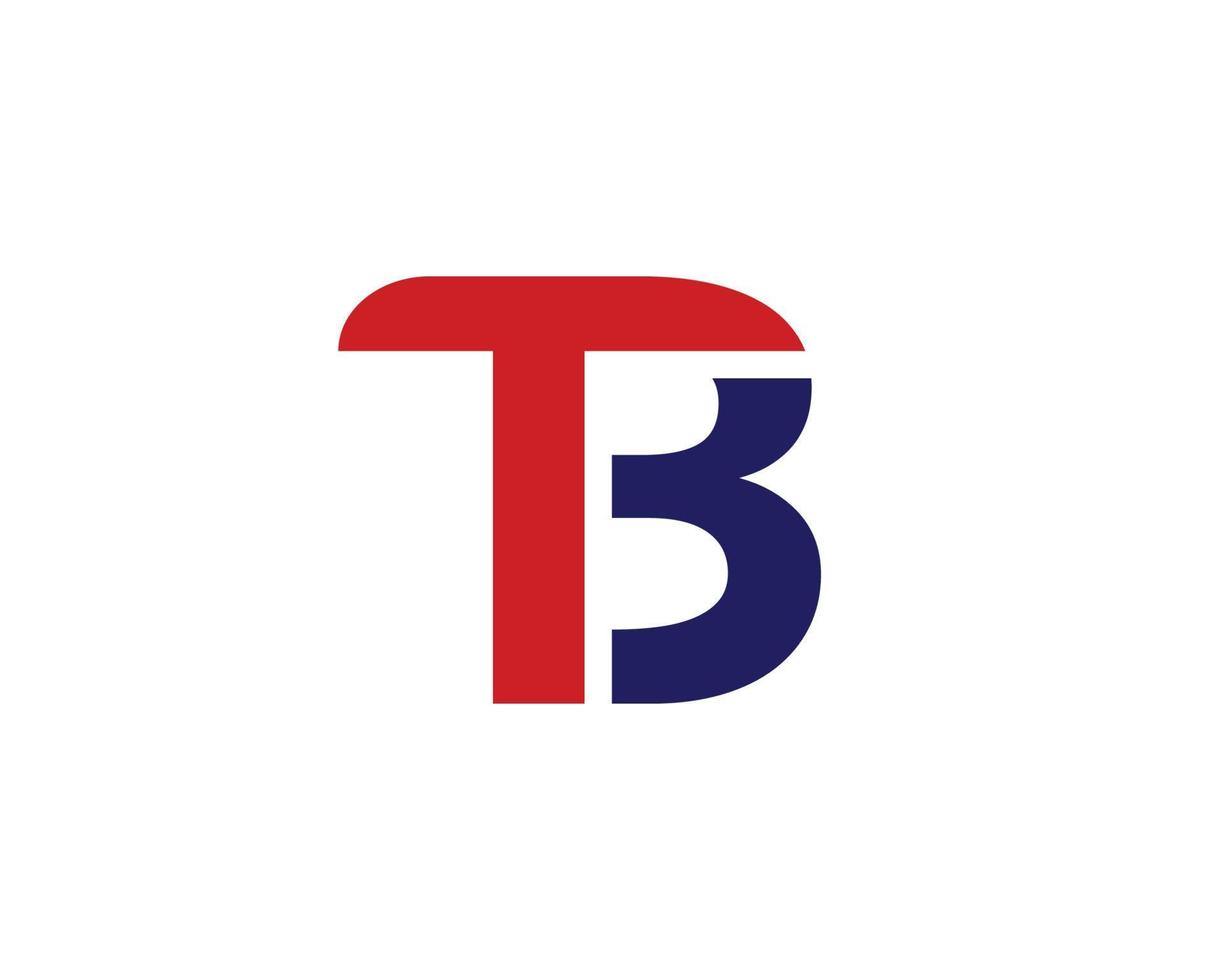 plantilla de vector de diseño de logotipo bt tb