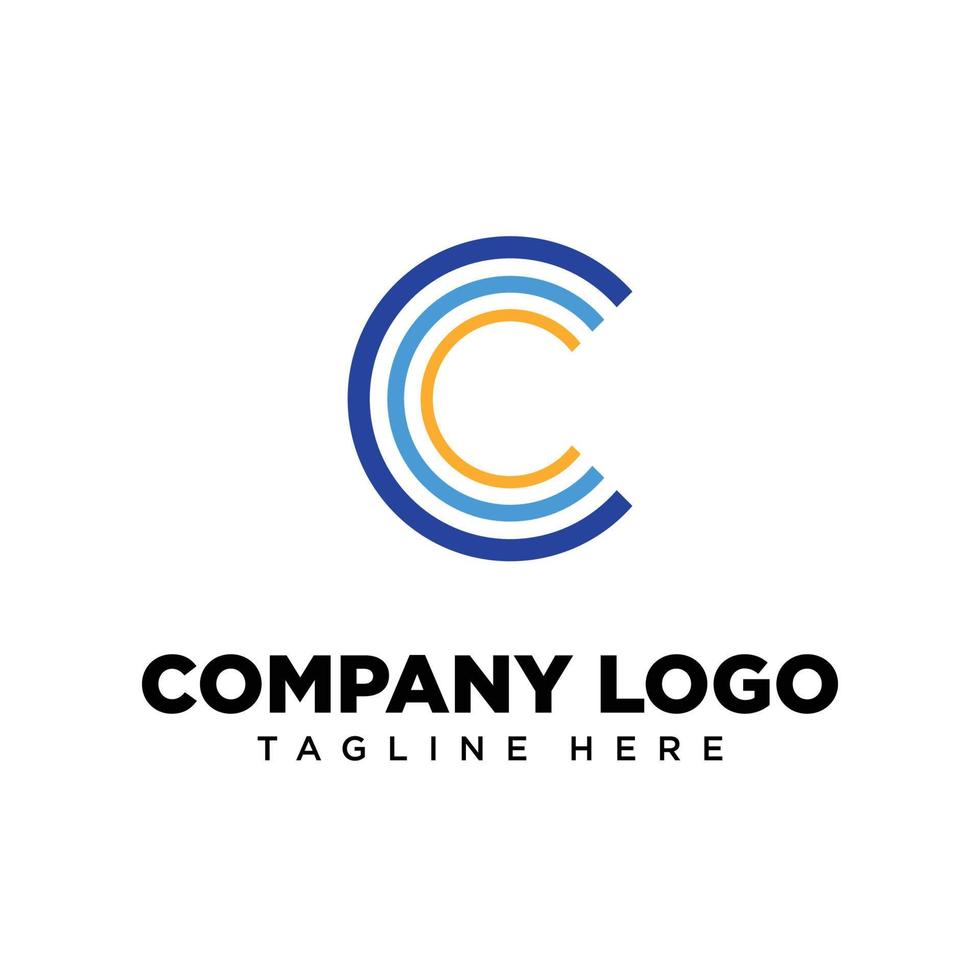 Logo design letter C, suitable for company, community, personal logos, brand logos vector