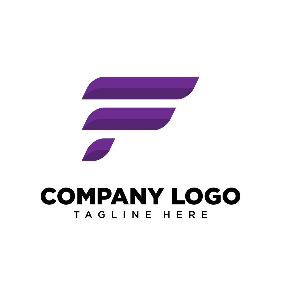 letra de diseño de logotipo f adecuada para empresa, comunidad, logotipos personales, logotipos de marca vector