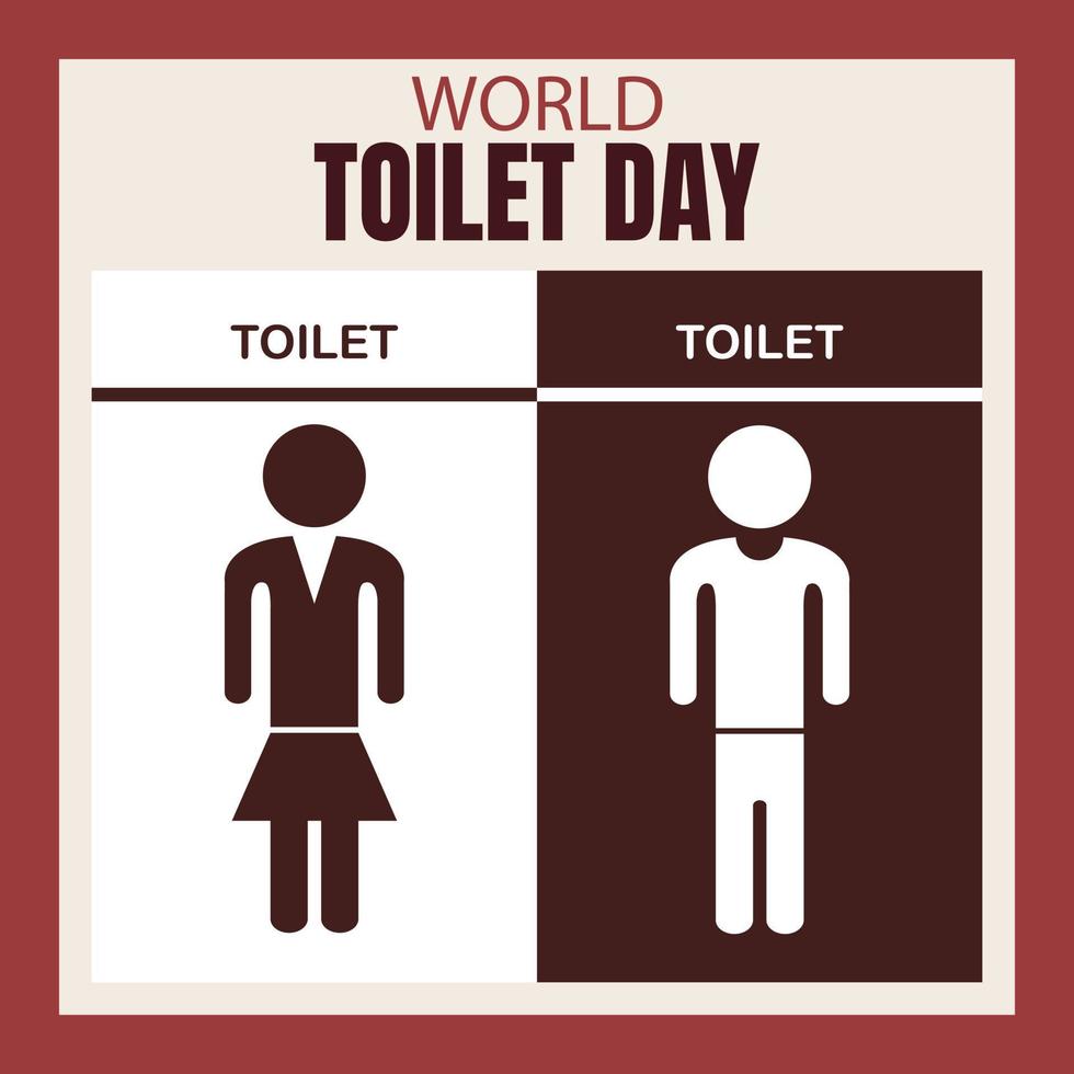 illustration vector graphic of gender symbol on toilet door, perfect for international day, world toilet day, celebrate, greeting card, etc.