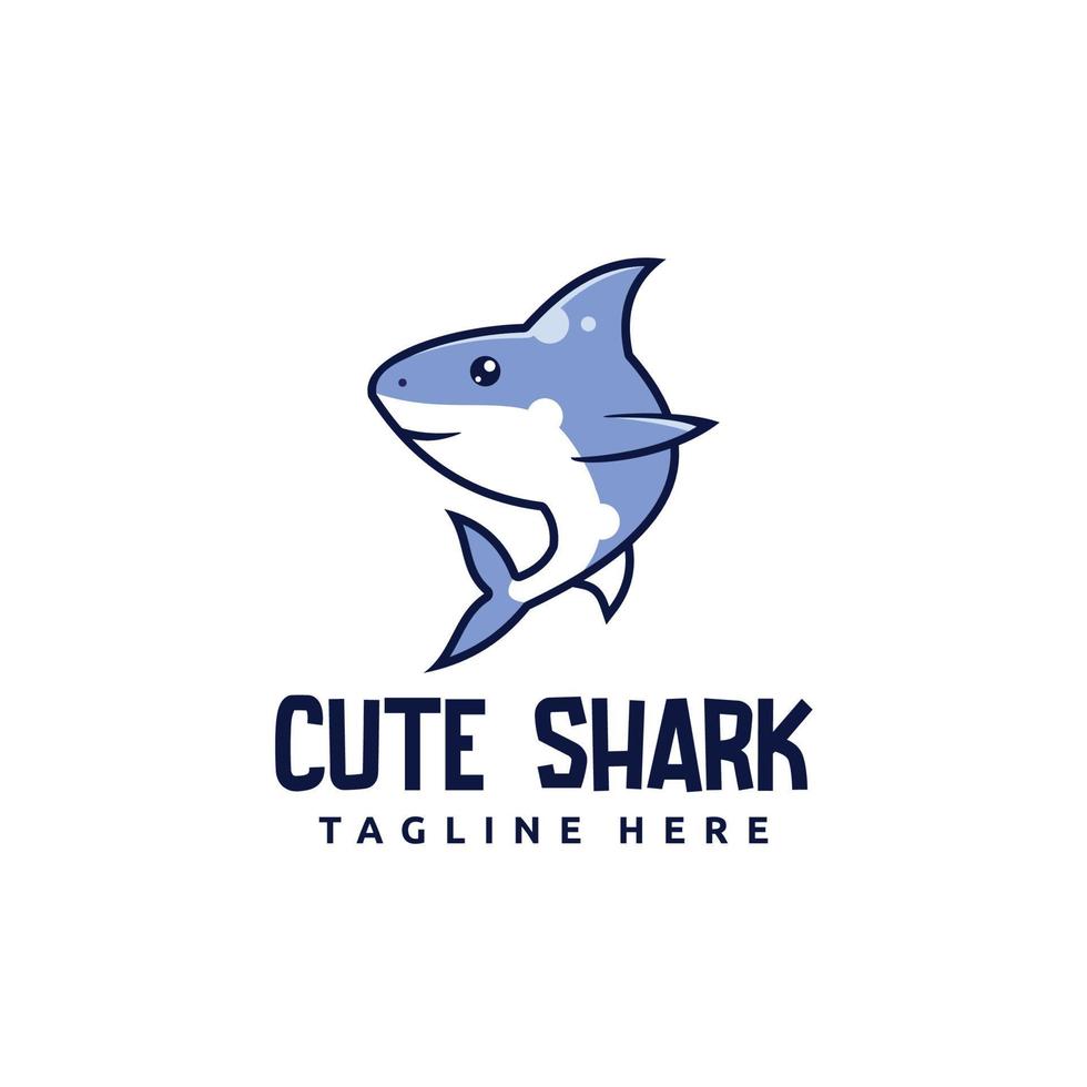 Shark logo mascot design illustration vector