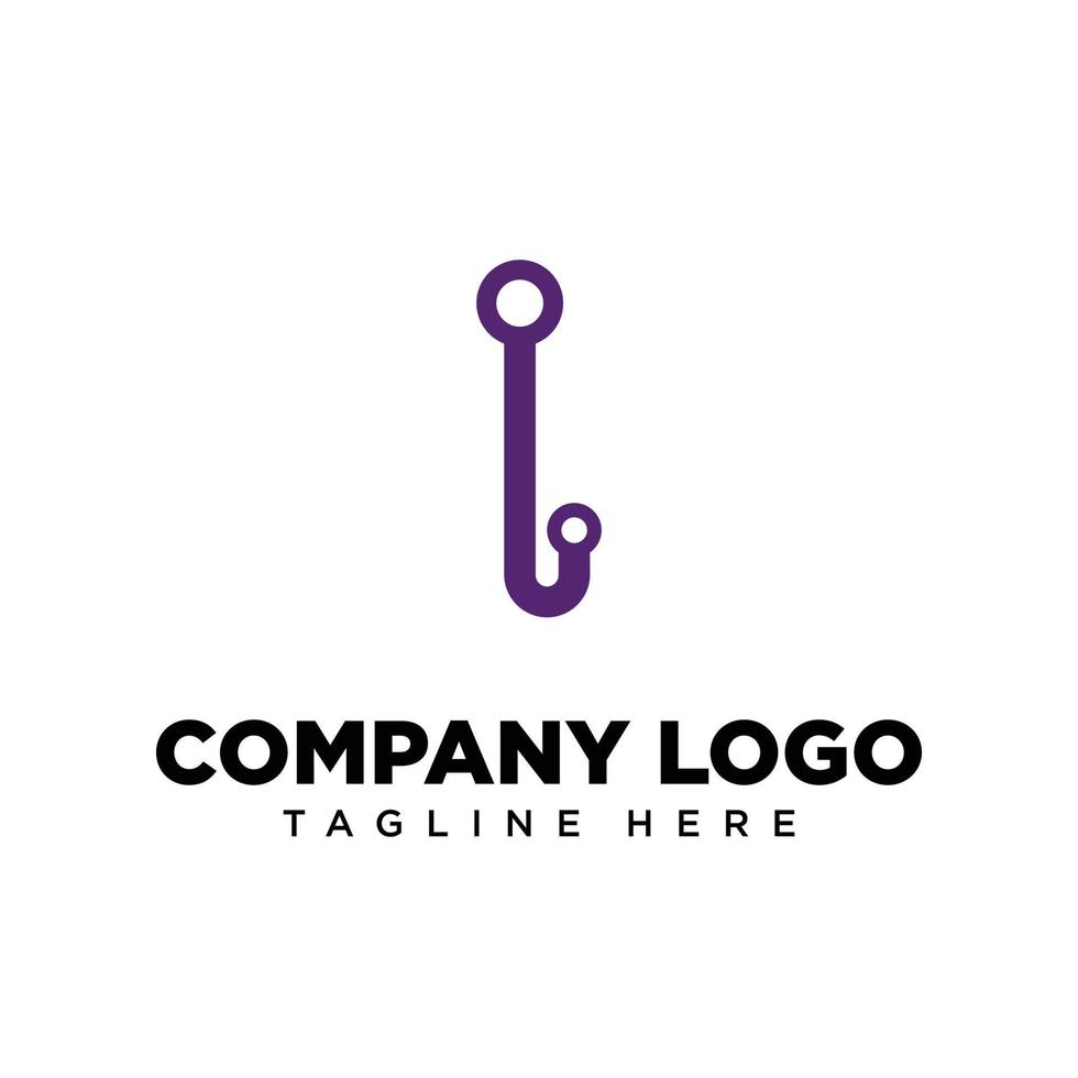 Logo design letter I suitable for company, community, personal logos, brand logos vector