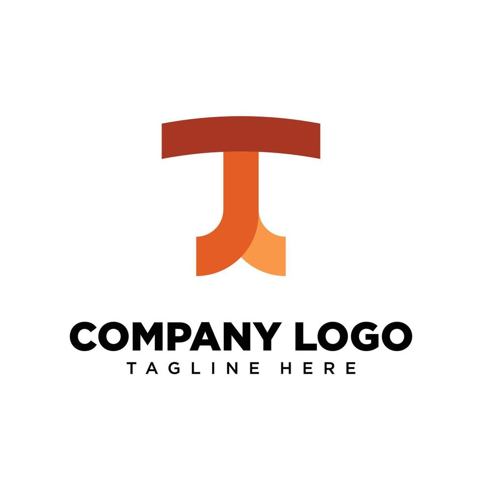 Logo design letter T suitable for company, community, personal logos, brand logos vector
