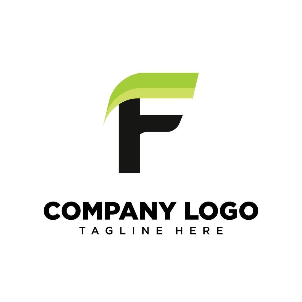 letra de diseño de logotipo f adecuada para empresa, comunidad, logotipos personales, logotipos de marca vector