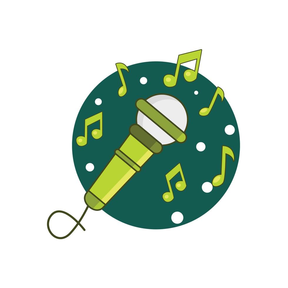 Illustration vector graphic of isolated karaoke music mic