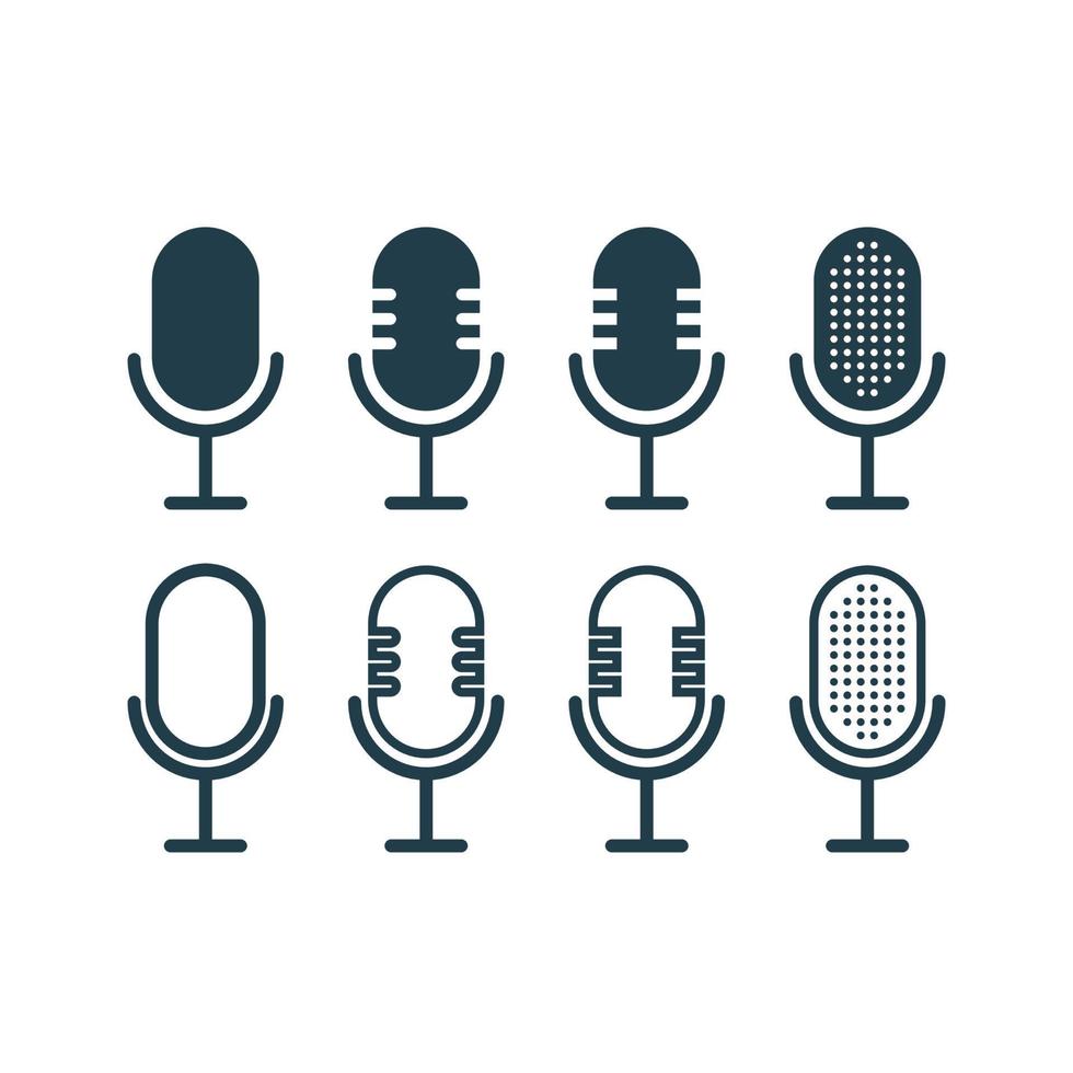 Illustration vector graphic of microphone collection