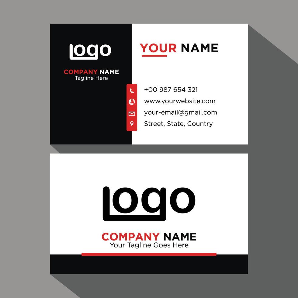 Business card design for business people vector