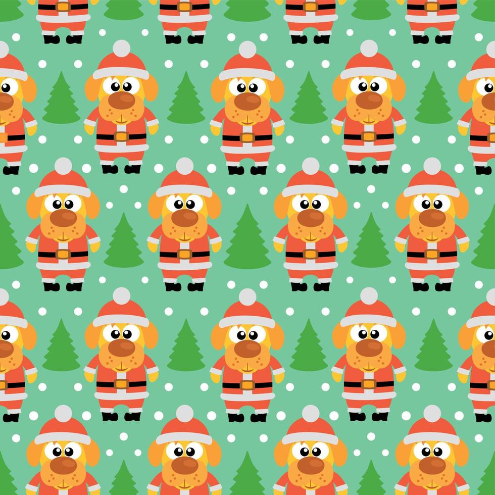New Year seamless with dogs vector