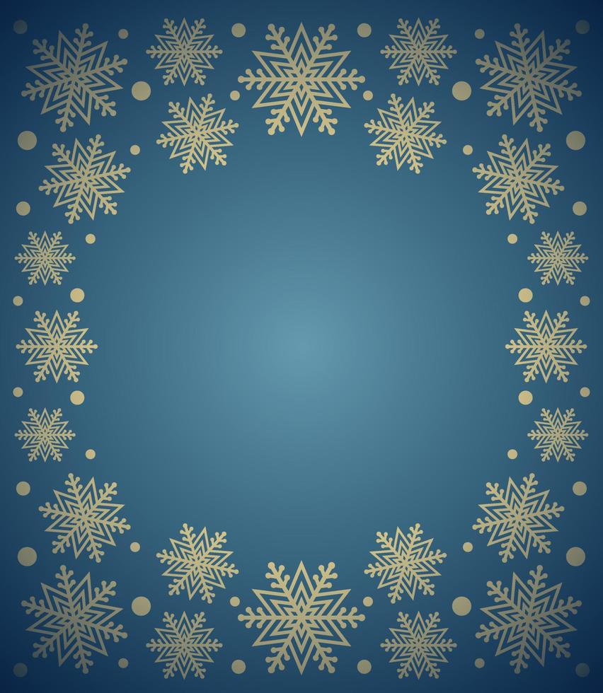 New Year background card with snowflake ,blue vector