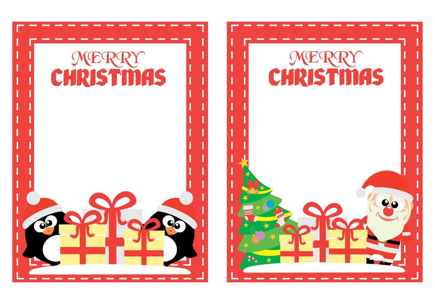 Merry Christmas background set vector