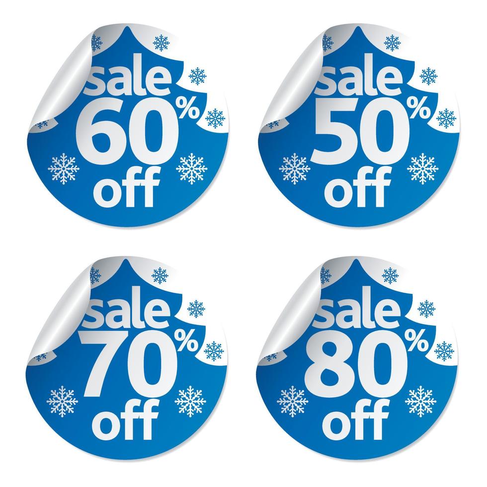 Set Christmas sale stickers ,vector vector
