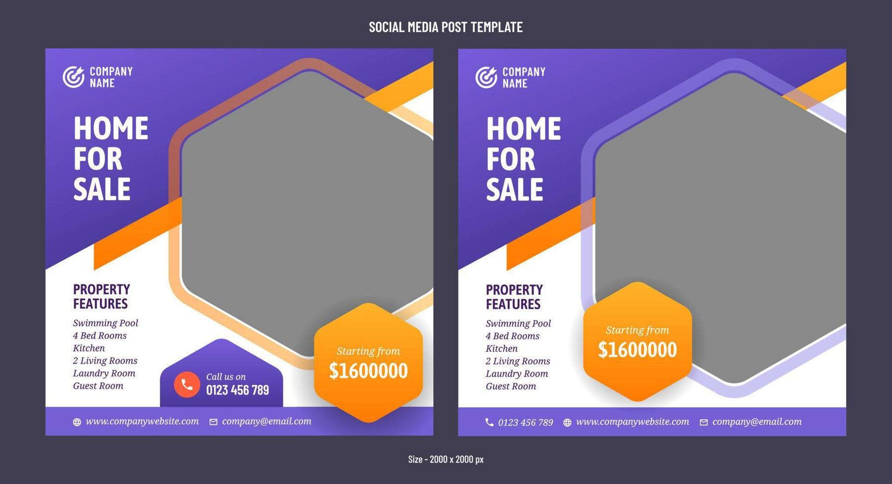 Promote Property Sale Social Media Banner Template vector