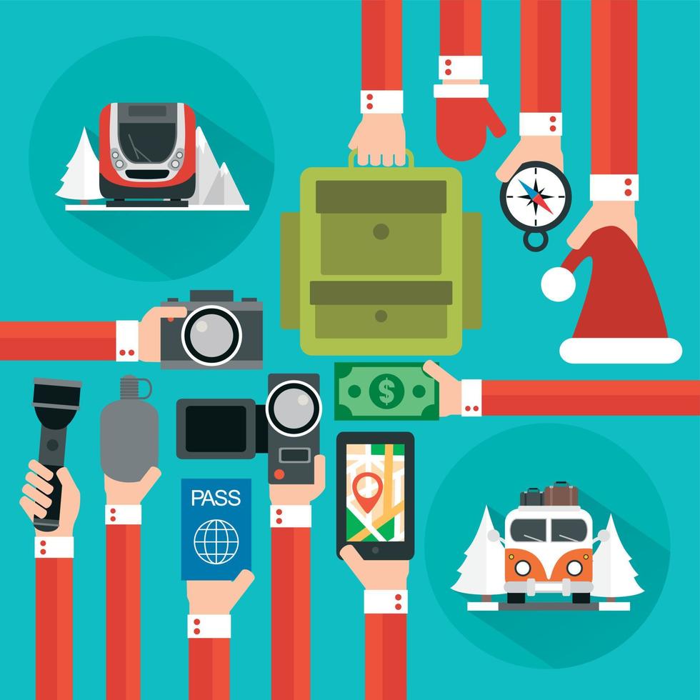 Holiday,Time to Travel design flat vector