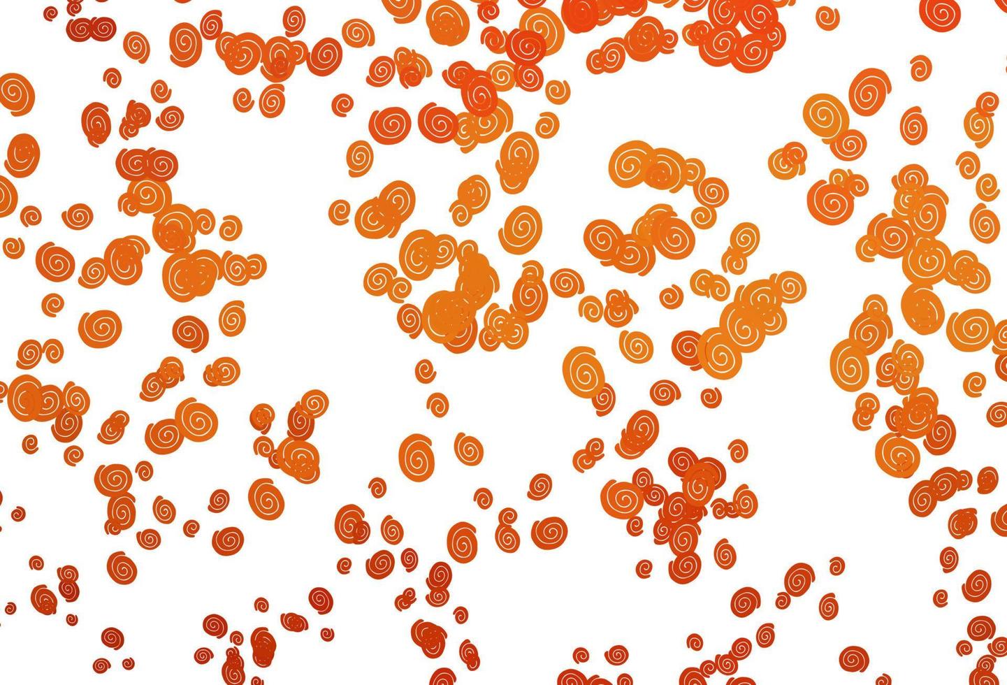 Light Orange vector template with bubble shapes.