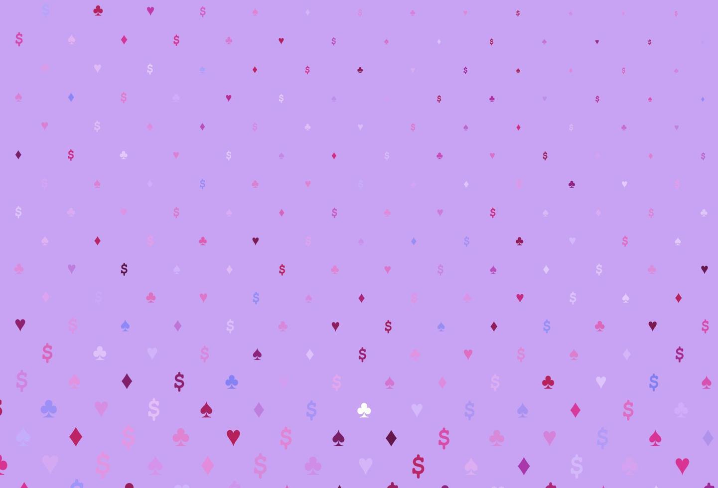 Light pink, blue vector pattern with symbol of cards.