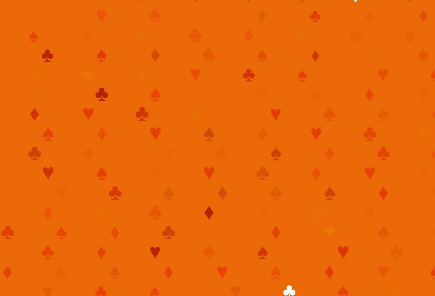 Light Orange vector texture with playing cards.