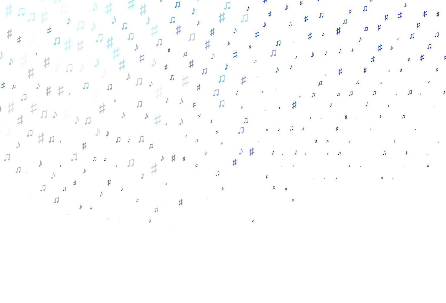 Light Pink, Blue vector template with musical symbols.