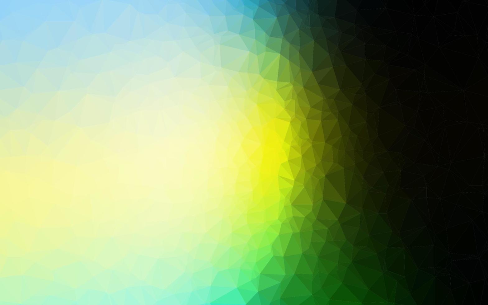 textura de triángulo borroso vector verde oscuro, amarillo.
