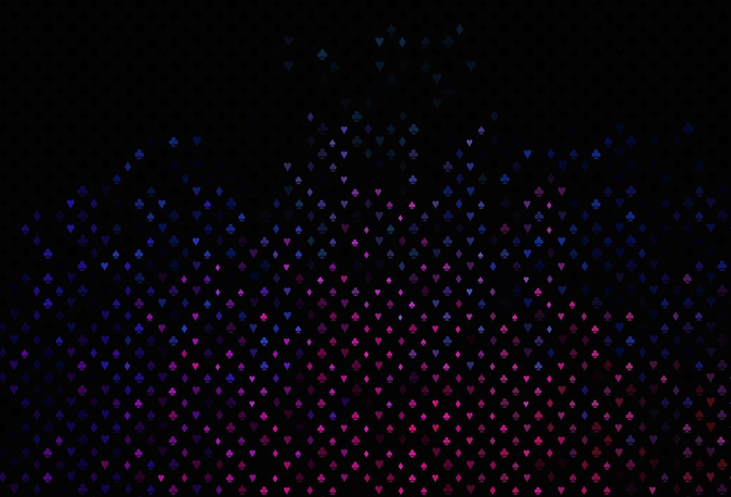 Dark pink, blue vector pattern with symbol of cards.
