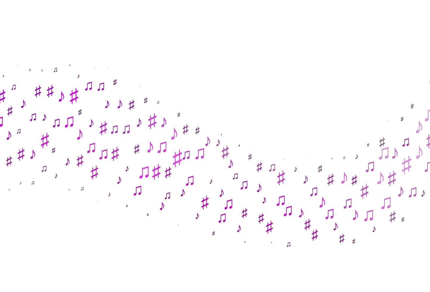 Light Purple vector pattern with music elements.