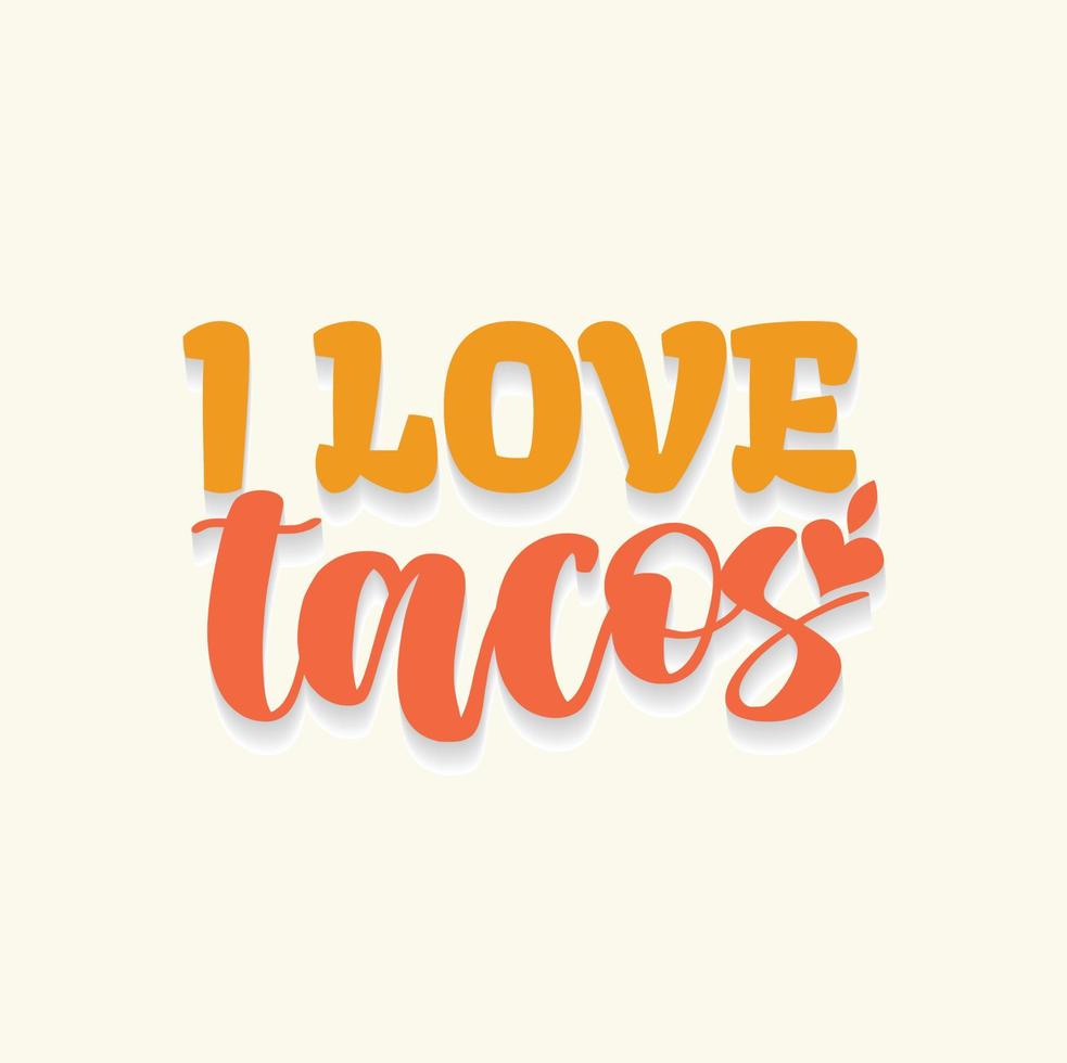 Taco lettering with vector illustration Cinco de mayo funny hand-drawn typography Set of taco lettering with vector illustration cinco de mayo funny hand drawn typography