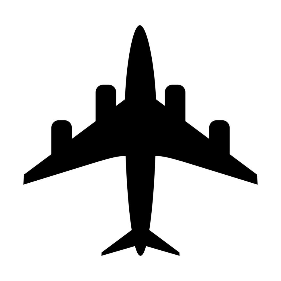 Airplane, icon isolated on white background vector