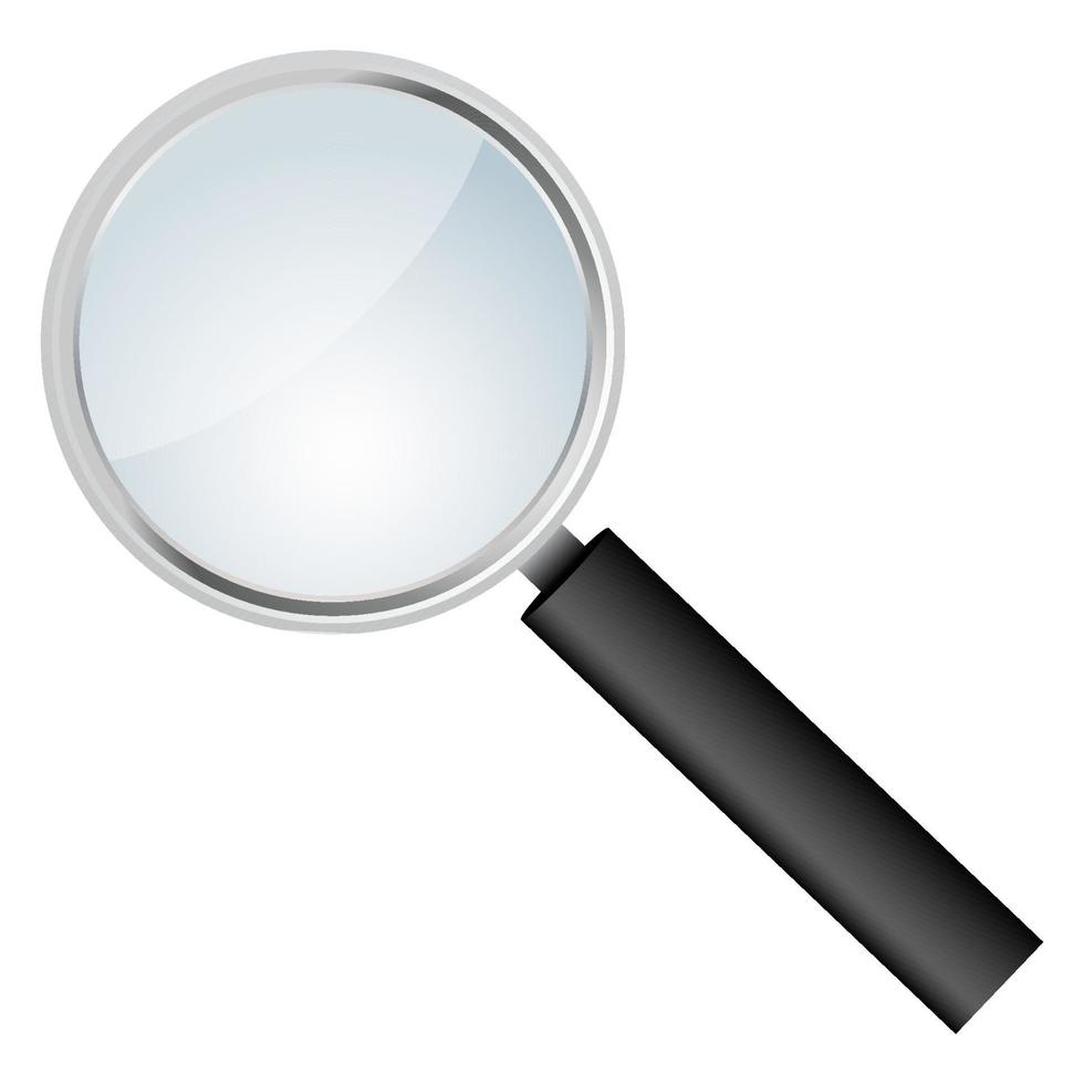 Magnifying glass on a white background. vector