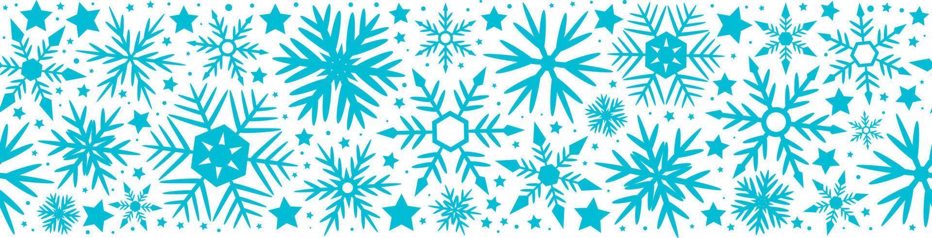 Snowflakes seamless pattern for decoration for Christmas design. vector