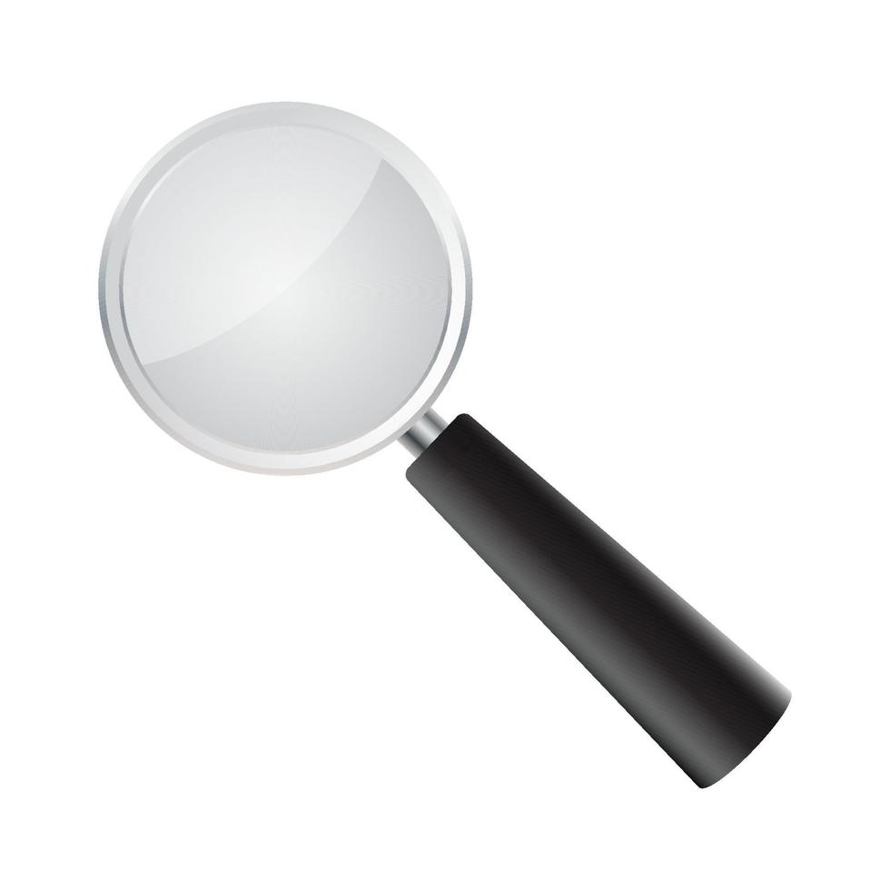 Magnifying glass on a white background vector